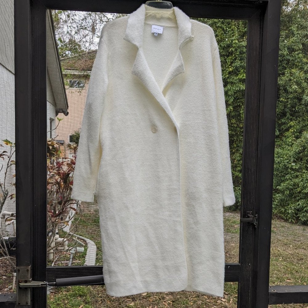 Gilli Long Cream Sweater Furry Ladies Medium M Coat